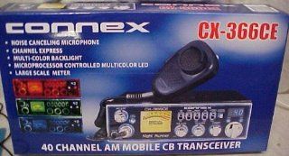 Connex CX 366CE Pro 40 Channel Illuminated Faceplate CB Radio: Automotive