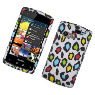 Eagle Cell PIKYC5155R2D168 Stylish Hard Snap On Protective Case for Kyocera Rise   Retail Packaging   Rainbow Leopard Cell Phones & Accessories