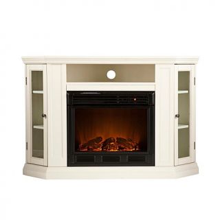 Claremont Convertible Media Ivory Electric Fireplace
