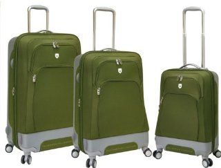 Barcelona EVA 3 Piece Expandable Hybrid Luggage Set Color: Green: Clothing