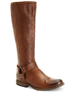 Frye Womens Phillip Harness Tall Wide Calf Boots   Shoes