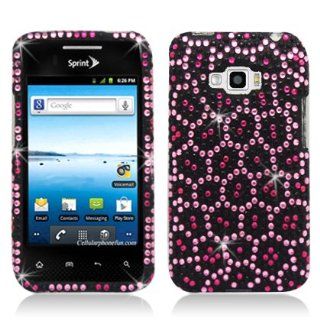 Aimo Wireless LGLS696PCDI163 Bling Brilliance Premium Grade Diamond Case for LG Optimus Elite/Optimus M+/Optimus Plus/Optimus Quest /LS696   Retail Packaging   Pink Leopard: Cell Phones & Accessories