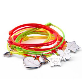personalised neon summer bracelet by merci maman