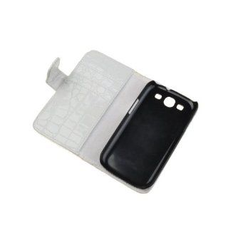 Simple White Faux Leather Flip Case Cover for Samsung Galaxy S3 III i9300: Cell Phones & Accessories