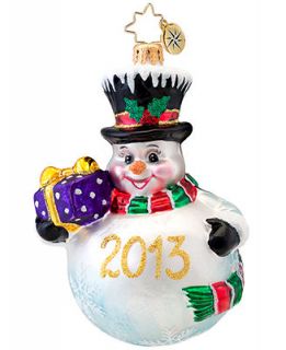 Christopher Radko Exclusive 2013 Dated Roly Poly Snowman Ornament   Holiday Lane