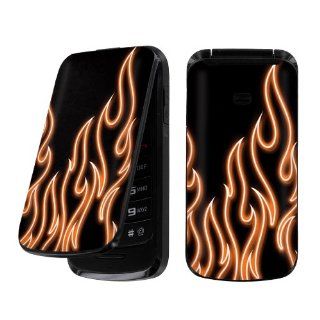 Samsung a157 Prepaid GoPhone SGH A157 ( AT&T ) Decal Vinyl Skin Orange Neon Flames   By SkinGuardz: Cell Phones & Accessories