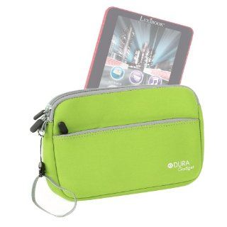 DURAGADGET "Travel" Lime Green Durable Neoprene Zip Case / Cover With Front Storage Pocket For Lexibook Tablet Master, Lexibook Tablette MFC155FR Master & Lexibook My First Laptop 7 Inch: Computers & Accessories