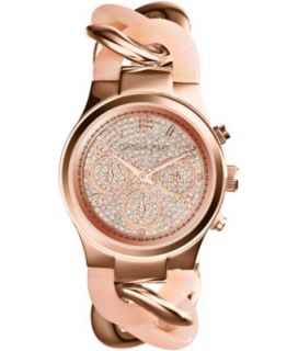 Michael Kors Womens Chronograph Runway Twist Rose Gold Tone Stainless Steel Bracelet Watch 38mm MK3247   Watches   Jewelry & Watches