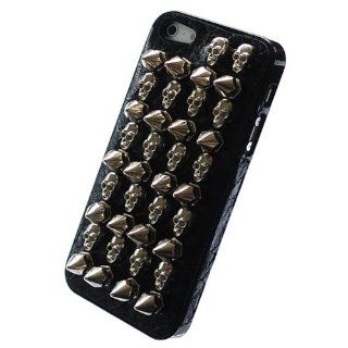 Bfun Black Cool 3D Skull Rivet Hard Cover Case for Apple iPhone 5 5G AT&T Verizon Sprint Cell Phones & Accessories