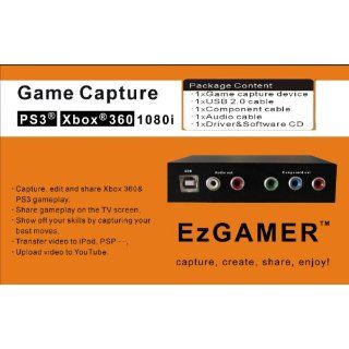 EzCAP 152 EzGAMER Game Capture Device. Play on your tv in 1080i HD and record to your pc/laptop in standard definition at the same time. For PS3, XBOX 360. Upload videos direct to YouTube in 720p HD. Convert footage for mobile device or make a dvd. All cab