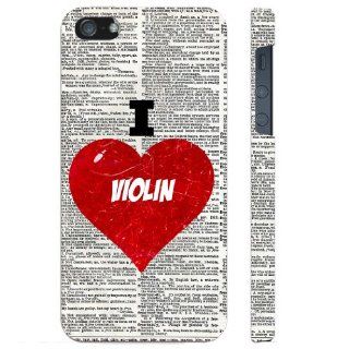 SudysAccessories I Love Heart Violin On Dictionary iPhone 5 Case iPhone 5G Case   SoftShell Full Plastic Direct Printed Graphic Case Cell Phones & Accessories