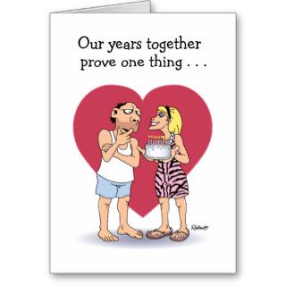 Funny Cartoon Anniversary Card Love