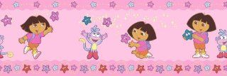 Brewster 147B02146 Dora Stars Pink Wall Border, Nickelodeon: Home Improvement