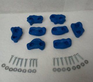 Rock Holds Set of 8, Climbing Rock Holds, Blue, Swingset / Playset Rock Holds : Sports & Outdoors