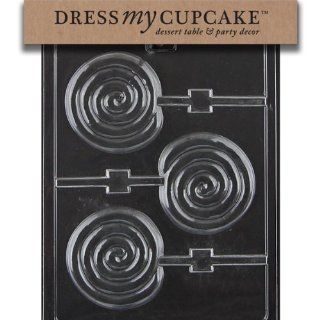 Dress My Cupcake Chocolate Candy Mold, Swirl Lollipop: Kitchen & Dining