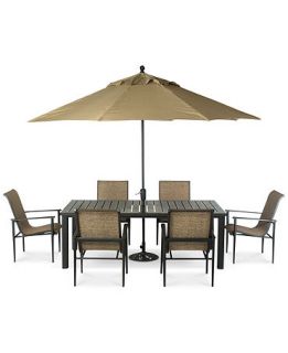 Badgley 7 Piece Aluminum Patio Furniture Set: 84 x 44 Table and 6 Dining Chairs   Furniture