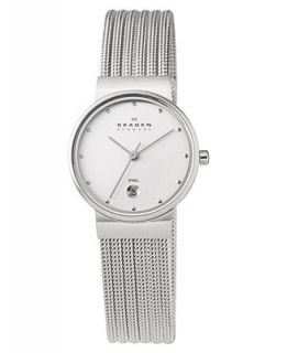 Skagen Denmark Watch, Womens Stainless Steel Mesh Bracelet 355SSS1   Watches   Jewelry & Watches