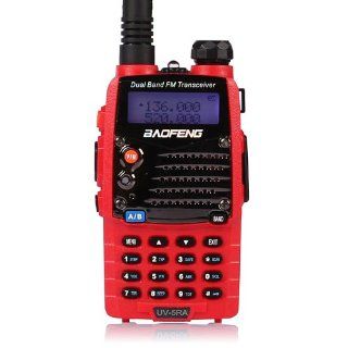 Baofeng UV 5RA Ham Two Way Radio 136 174/400 480 MHz Dual Band DTMF CTCSS DCS FM 5W Amateur WalkieTalkie Transceiver *Red*  Frs Two Way Radios 