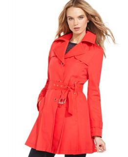 Kenneth Cole Coat, Belted Pleated Trench   Coats   Women