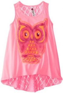 Beautees Girls 7 16 Neon Owl Tank Top: Clothing