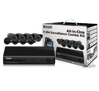 KGUARD All In One Surveillance Combo Kit 4 Channel H.264 DVR with 4 CMOS Cameras (OT401 4CW134M 500G) : Complete Surveillance Systems : Camera & Photo