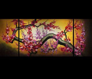 HUGE MODERN CONTEMPORARY ABSTRACT OIL PAINTING Asian Painting, Asian Artwork, Cherry Blossom Oil Painting 134   Watercolor Paintings