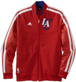 NBA adidas Los Angeles Clippers On Court Weekday Full Zip Track Jacket   Red : Sports Fan Outerwear Jackets : Sports & Outdoors