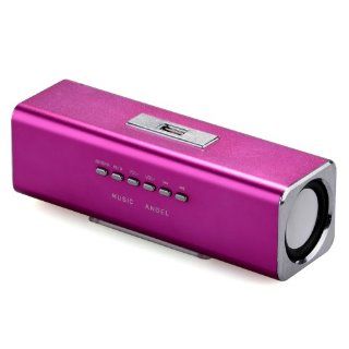 Hot Pink Mini Portable Music Angel Speaker for Pc Laptop Notebook Mp3 : MP3 Players & Accessories