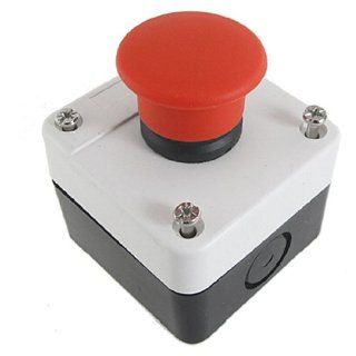 AC 240V 3A NC Momentary Red Mushroom Cap Push Button Control Station: Automotive