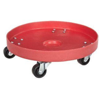 Dixie Poly D 20 30 Plastic Drum Dolly for 30 gallon Drum, 600 lbs Capacity, 20.5" Diameter x 6.5" Height, Red: Industrial & Scientific