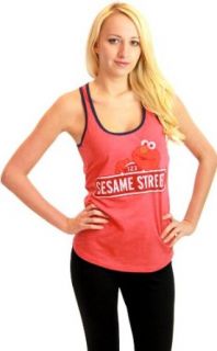 Sesame Street Elmo 123 Red Juniors Tank Top Shirt (Juniors Small): Clothing