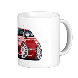 Fiat 500 Abarth Red Car Coffee Mugs