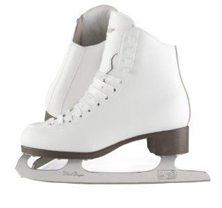 Jackson Glacier Ice Skates   GSU121 Girls White Figure Ice Skates : Sports & Outdoors