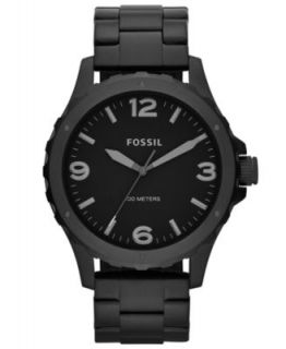 Fossil Mens Machine Black Ion Plated Stainless Steel Bracelet Watch 42mm FS4704   Watches   Jewelry & Watches