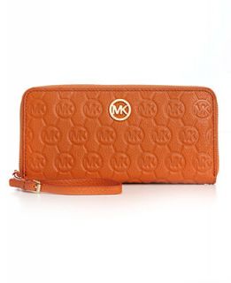 MICHAEL Michael Kors Monogram Zip Around Continental Wallet   Handbags & Accessories