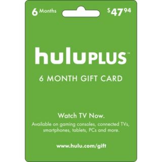 Hulu Plus 6 month Gift Card: Redeemable for 6 mo