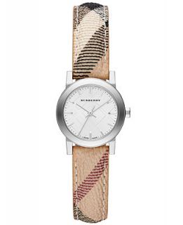 Burberry Watch, Womens Swiss Haymarket Check Fabric Strap 26mm BU9222   Watches   Jewelry & Watches