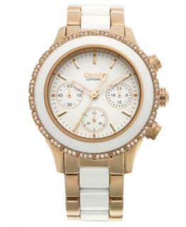 DKNY Watch, Womens White Ceramic and Rose Gold Ion Plated Stainless Steel Bracelet NY8141   Watches   Jewelry & Watches