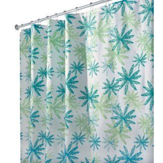 InterDesign Ada Shower Curtain, Blue/Green, 72 Inch by 84 Inch   Extra Long Shower Curtain