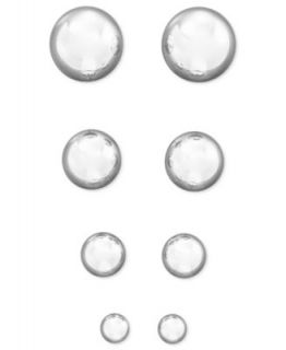14k White Gold Earrings, Flat Ball Stud (7mm)   Earrings   Jewelry & Watches