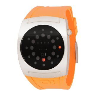 01TheOne Unisex L102R30R Lightmare Red LED Orange Rubber Watch at  Men's Watch store.