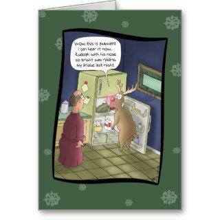 Funny Christmas Cards Raiding the Fridge