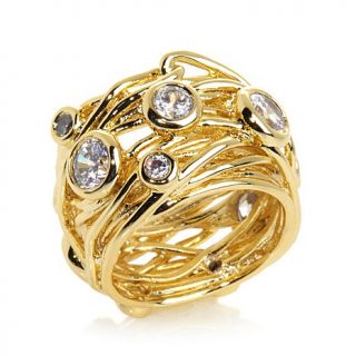 Real Collectibles by Adrienne® "Spun Golden Strands" Jeweled Goldtone Wide