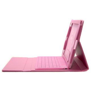 YIKING Booklet Synthetic Leather Case Cover (Pink) with Stand Mount + Wireless Bluetooth Keyboard for 2nd Generation Ipad 2/Ipad 3/ipad 4 and ipad mini  Apple iPad: Computers & Accessories