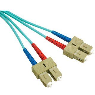 C2G / Cables to Go 33059 SC/SC Duplex 50/125 Multimode Fiber Patch Cable (3 Meters, Aqua): Electronics