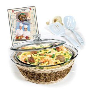Anchor Hocking  Expressions 7 Piece with Rattan Basket Kitchen & Dining