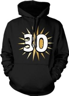 30th Birthday Hooded Sweatshirt, Old Age Funny Gag Dirty 30 Gold and Bold Design Hoodie: Clothing