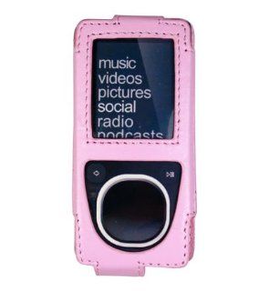 PCMICROSTORE Brand Microsoft Zune 4gb 8gb Premium Leather Case with Rotating Belt Clip , PINK: Electronics