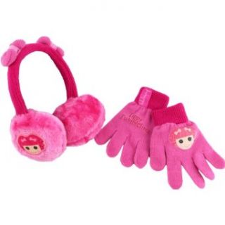 Lalaloopsy "Tippy Tumblelina" Pink Girls Winter Earmuffs & Gloves Hat Cold Weather Accessory Sets Clothing
