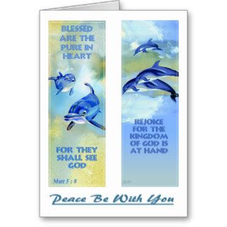 Dolphins Christian Bookmarks Notecard Greeting Card